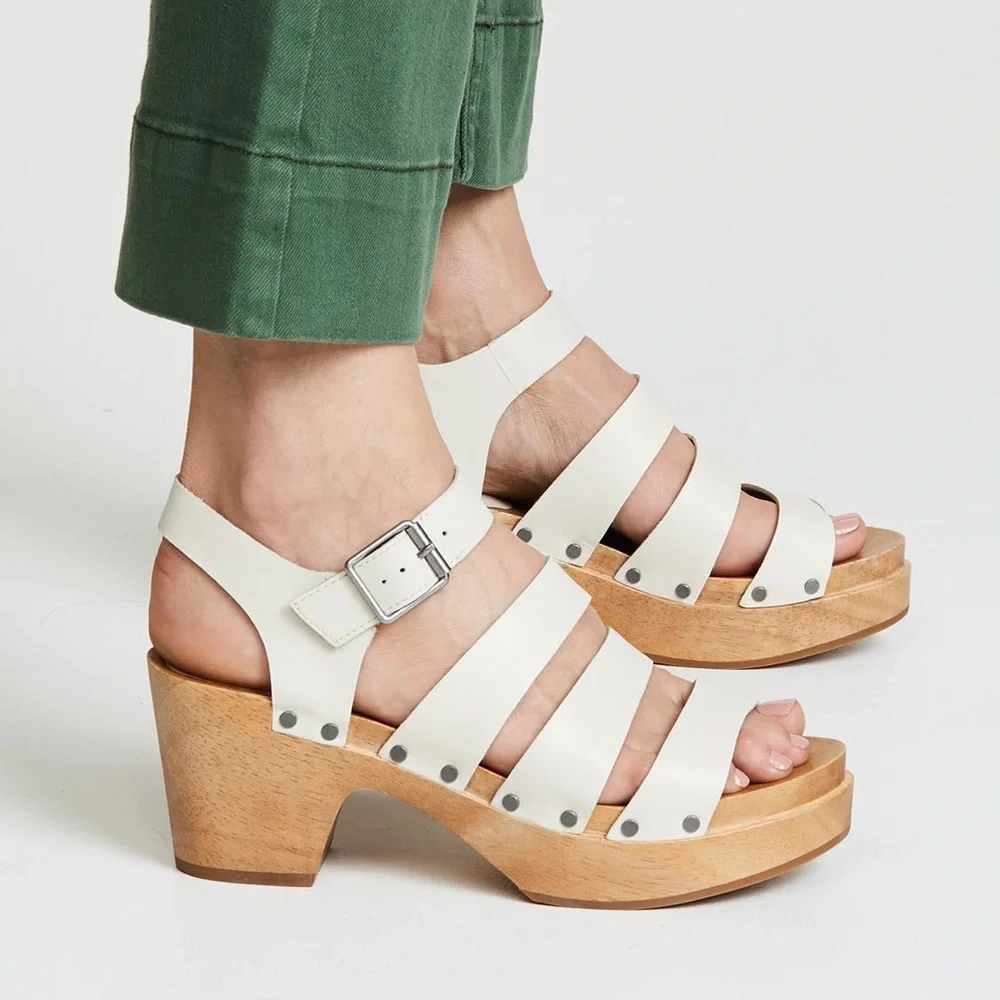 NWT Madewell The Sigrid Strappy Clog Sandal - Genuine Leather - Size 8.5